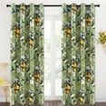 thumbnail image 3 of Alishomtll Floral Lemon Hummingbird Blackout Curtains Room Darkening Grommet Window Drapes for Living Room , 52" x84", ,Set of 2 Panels,Sage Green, 3 of 10