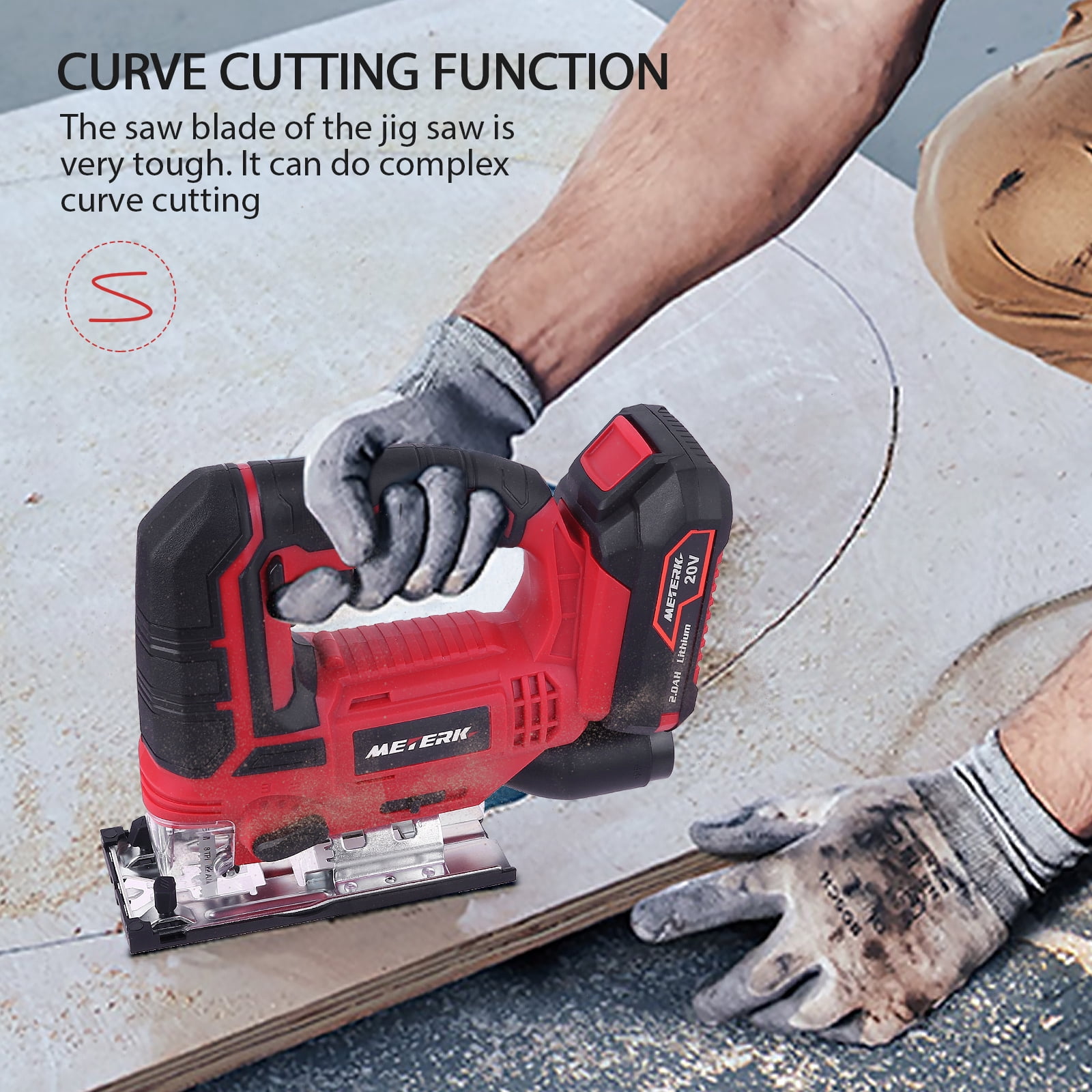 Meterk 20V Jigsaw Cordless Orbital 