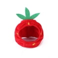 thumbnail image 5 of Chapeau de Chat Rouge Forme de Fruit Chapeau Souple Accessoires Réglables Casque Respirant pour Chats Chiot Animaux de Compagnie Vacances Anniversaire Thème Fête Photo Accessoires, 5 of 5