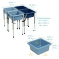 thumbnail image 2 of ECR4Kids 4-Station Sand and Water Adjustable Height Table, Sensory Bins, Navy/Powder Blue, 2 of 9
