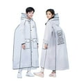 thumbnail image 4 of Gelikeya Kids Rain Poncho Hooded Raincoat Boys Girls 10-16 Years Cartoon Bear Waterproof Reusable Outdoor Rain Wear (White, 10-12 Years), 4 of 4
