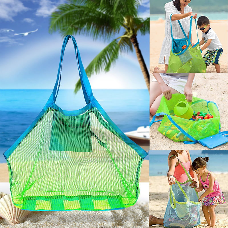 EDTara Outdoor Beach Mesh Tote Bag Durable Holding Beach Necessaries Children Toys Stay Away from Sand 