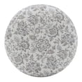 thumbnail image 4 of Round Floral Upholstered Ottoman, 22"x18" Fabric Accent Ottoman with Floral Pattern, for Living Room, Bedroom, 4 of 8