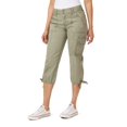 thumbnail image 4 of Juniors' WallFlower Luscious Curvy Insta Stretch Mid Rise Cargo Crop Pants Color: Vetiver Size: 17, 4 of 4
