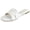 White, variant on Berness Women’s Slide Sandals – Criss Cross Strap Design, Cushioned Footbed, Lightweight Flat Slip-On Sandals, Casual Summer Slides TOPAZ Gold 9