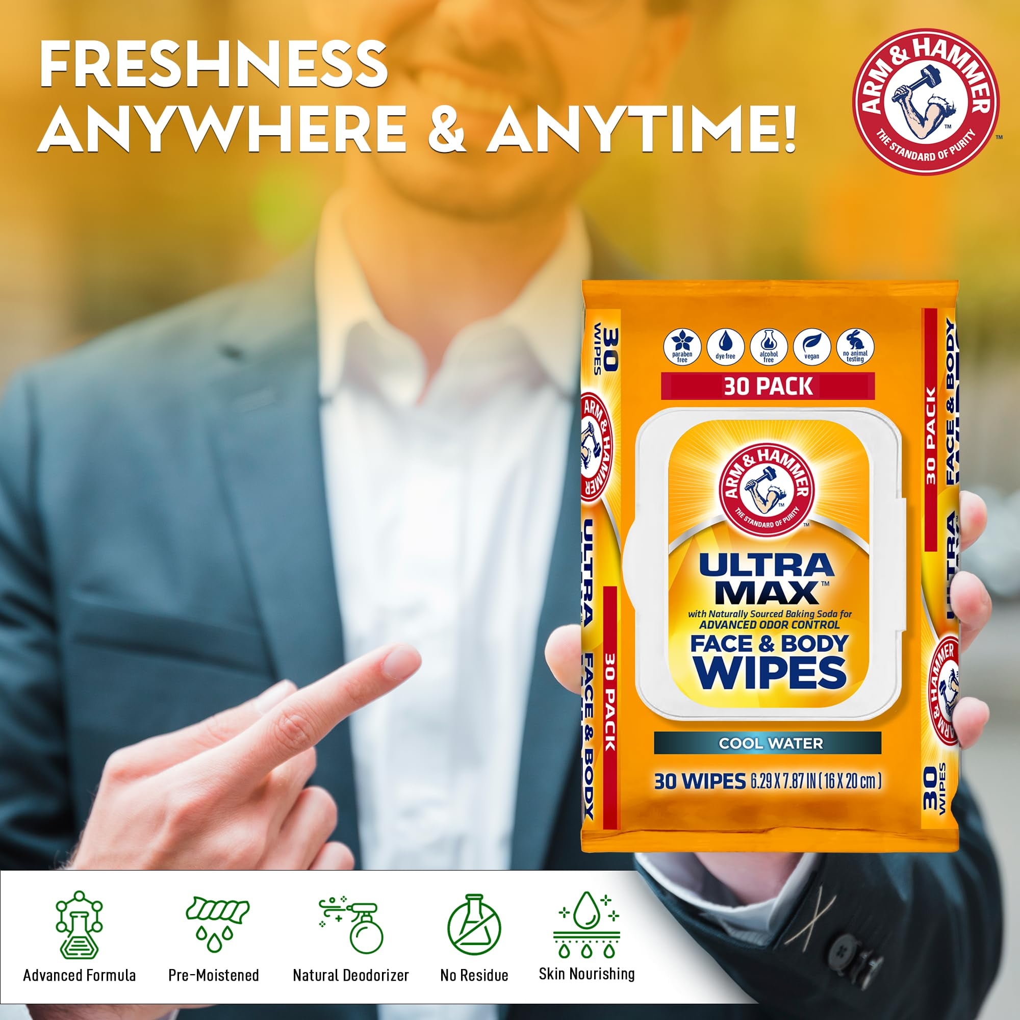 Ultra Max Face & Body Wipes - Cool Water