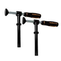 POWERTEC 71771-P2 90 Degree Screw Clamp, Fits 3/4" Bench Dog Holes, Woodworking Clamps Series - 2PK