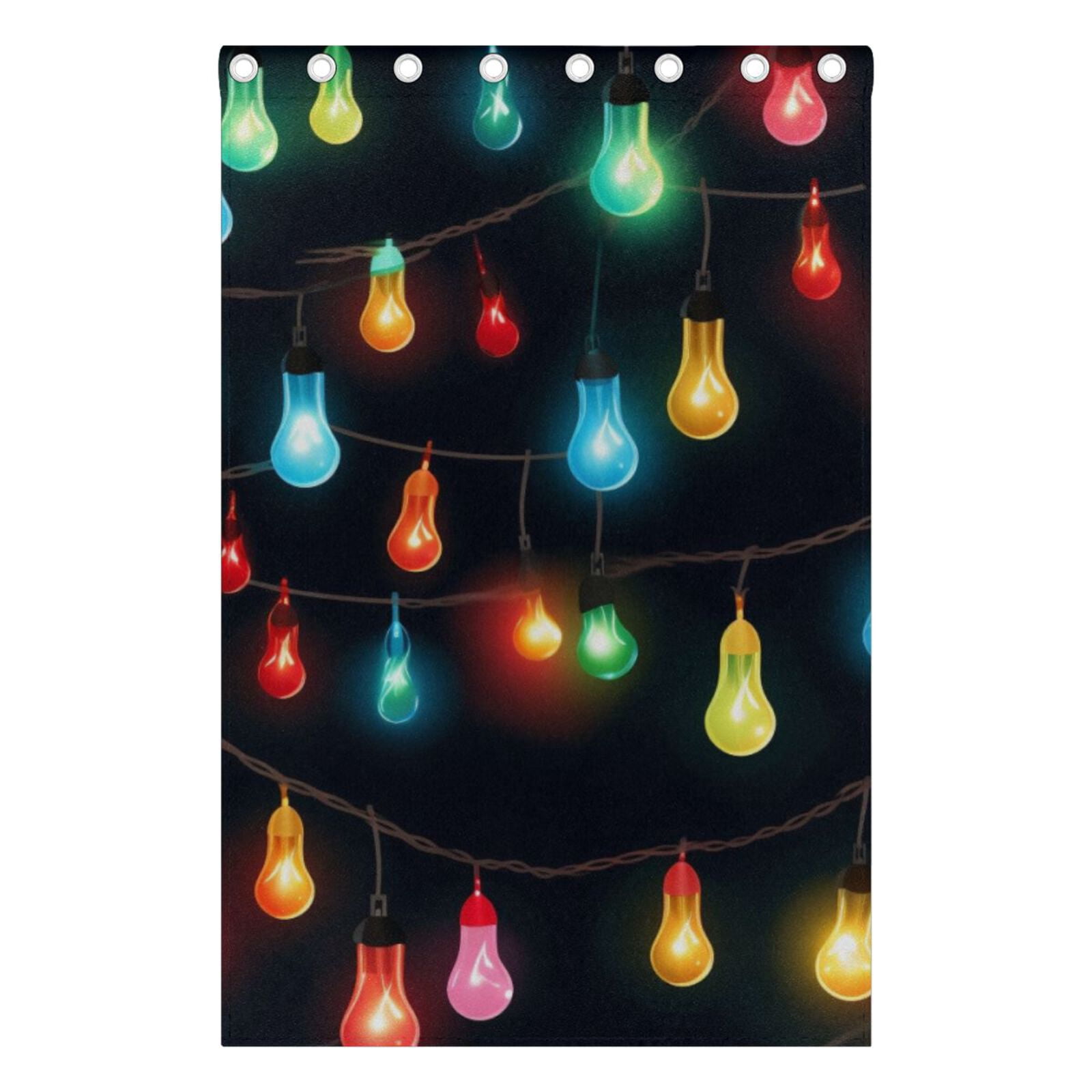 Christmas Lamp Light Post Black Out Curtains 72 Inch Length Curtains for Sliding Glass Doors Bedroom Living Room 2 Pack