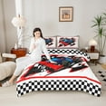 thumbnail image 4 of Manfei Kids Children Racing Car Bedding Comforter Set 2pcs,Geometric Plaid Twin Comforter Sets Microfiber,Extreme Sport Breathable Bedding Set,Super Cozy Room Decor,Reversible, 4 of 8