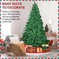 thumbnail image 6 of 7FT PVC Christmas Tree 1000 Tips Hinged Artificial Christmas Tree Unlit Metal Indoor Outdoor Stand Green, 6 of 7