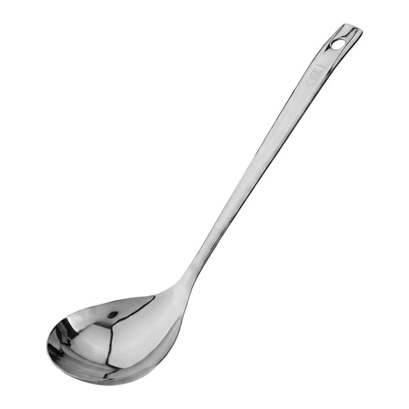 Unique Bargains Heat Resistant Spoon for Non Stick Cookware Soup spoon-Silver 12.5"x3.1"