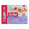 SlimFast High Protein Ready to Drink Shake, Strawberries & Cream, 8 Ct
