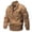 Khaki, variant on LSLJS Mens Lightweight Jacket Casual Long Sleeve Coat Military Clothing Zip-Front Outwear Breathable Coat, Men's Sports & Recreation Jackets