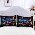 thumbnail image 3 of Butterfly Duvet Cover Sets, Colorful Butterflies Soft Microfiber Comforter Sets with 2 Pillow Shams, Fantasy Purple Blue Butterfly Bedding Set 3 Piece for Teens and Kid's, King(104x90in), 3 of 7