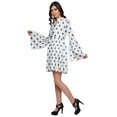 thumbnail image 3 of Moomaya Long Bell Sleeve Dress For Women Casual Printed Summer Pleated Kurta, 3 of 6