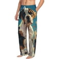 thumbnail image 6 of Salouo Colorful Sky Puppy Print Pajama Pants for Men, Lounge Pants Elastic Waistband Casual Men's sleepwear Loungewear Sleep Pajama Pant -Medium, 6 of 7