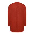 thumbnail image 7 of Ediodpoh Women Casual Solid Crochet Sweater Cardigan Loose Long Sleeve Pocket Long Coat Cardigan Sweaters for Women Orange L, 7 of 7