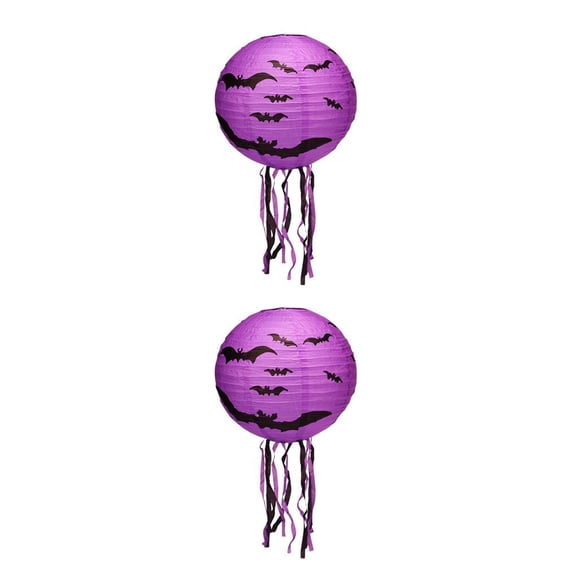Toystoory Jaula de calabaza de Halloween Diy con linterna de papel de luz fantasma Pantalla de papel de boda Lámparas colgantes de Navidad Diy Linternas Type1 NO1 Toystoory CBP095566