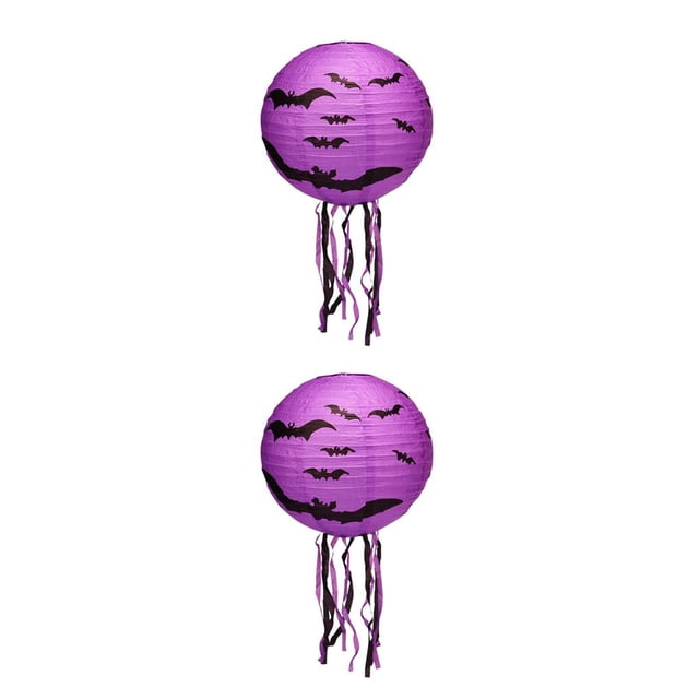 Toystoory Jaula de calabaza de Halloween Diy con linterna de papel de luz fantasma Pantalla de papel de boda Lámparas colgantes de Navidad Diy Linternas Type1 NO1 Toystoory CBP095566