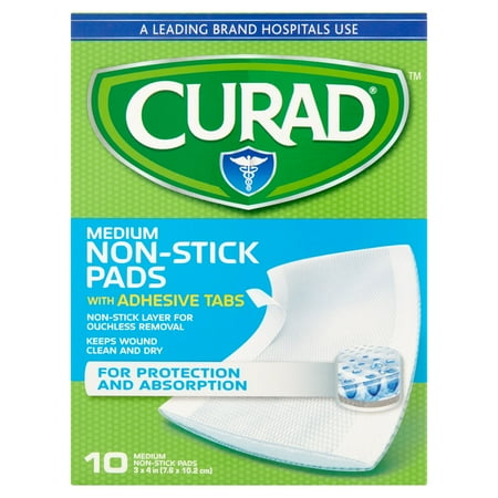 UPC 080196300207 product image for Curad Non-Stick Pads with Adhesive Tabs  3  x 4   10 Count | upcitemdb.com