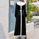 thumbnail image 3 of Vestido largo blanco y negro de los años 60, vestido de noche para mujer, bonito vestido elegante de lujo para mujer, traje de verano para mujer, 3 of 5