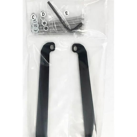 Exposed Rack 8009914 Front Brackets & Bolts for 2018 Jeep Wrangler JL, Black