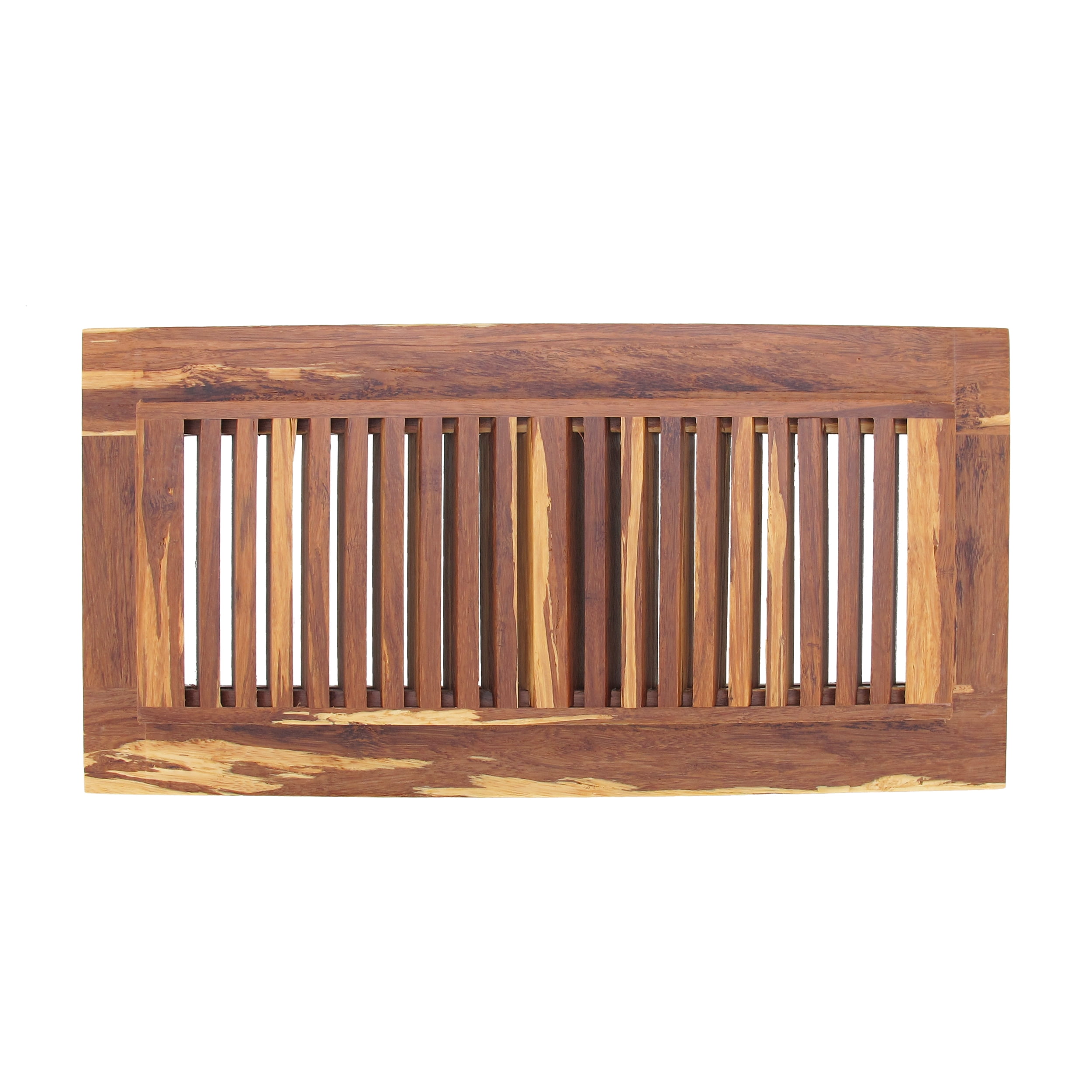BambooMN 4" x 12" Strand Woven Bamboo Floor Register Air Vent Indent Cover - Tiger - 2 Covers
