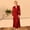#1 Wine, variant on Ladies' Print Long Robe Lightweight Bathrobe And Loungewear