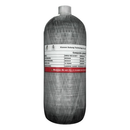 TUXING 4500Psi Carbon Fiber Scuba Tank 2L 122Cu in 2000CC High Pressure Composite Cylinder Diving Tank Pcp Air Tank for Pcp Air Rifle Deep Diving Snorkeling Water Sports