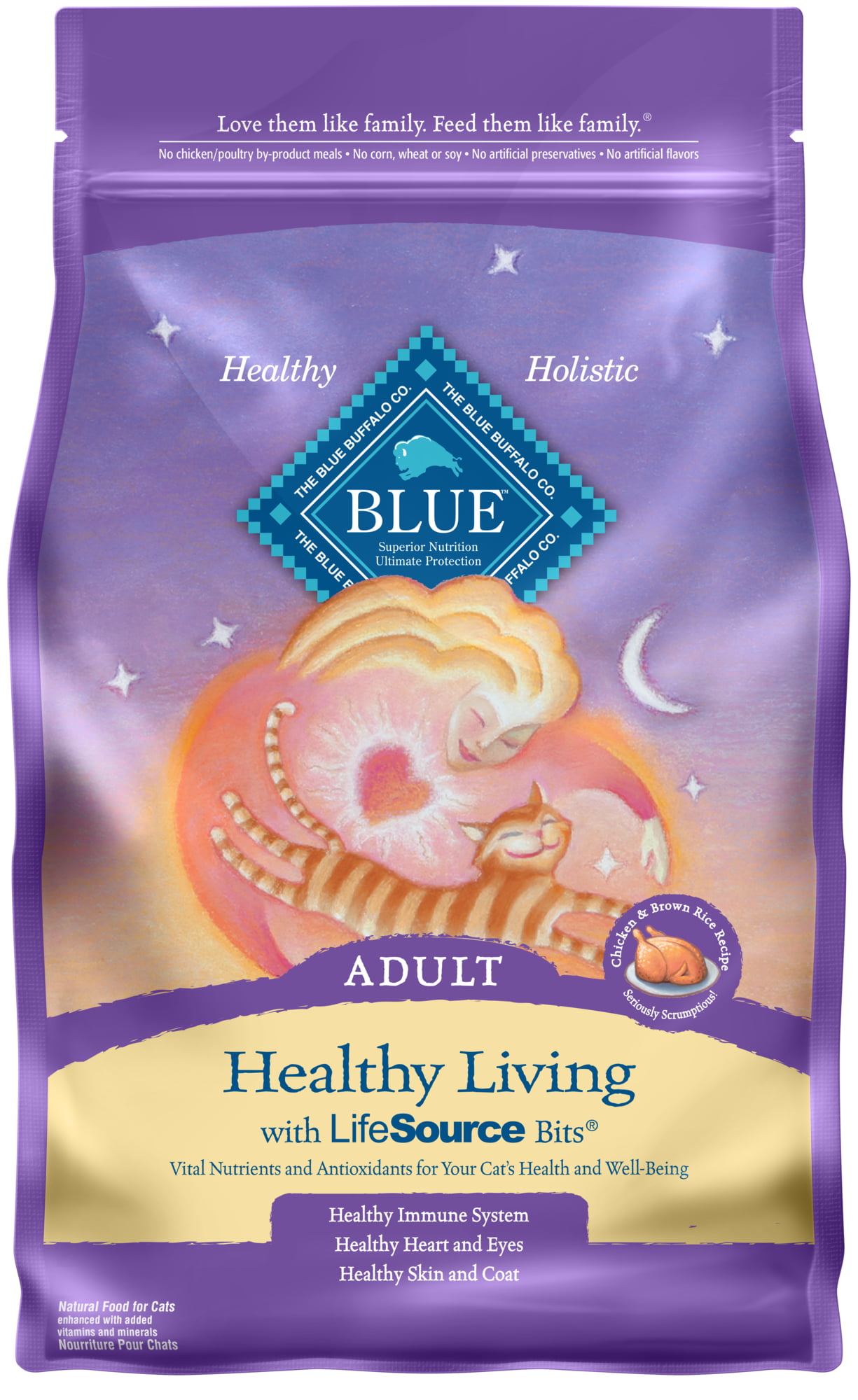 Photo 1 of Blue Buffalo Healthy Living Chicken & Brown Rice Recipe Adult Premium Dry Cat Food - 5lbs