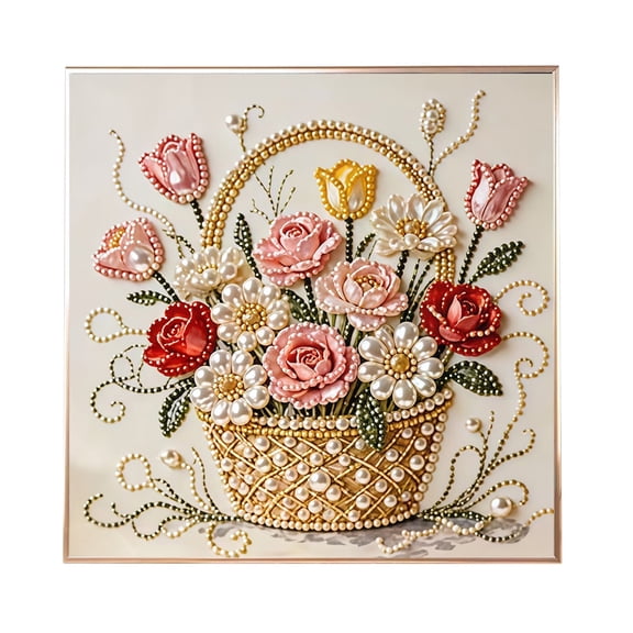 Pearl Diamond Art DIY Kit, 5D Painting Craft Set, DIY Wall Decor Kit for Adults, Creative Handmade Art Project for Home Decoration