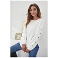 thumbnail image 4 of Women's Top, Women's Long T-Shirt Loose Hem Skin-Friendly Lantern Sleeves for Outdoor Party, 4 of 8