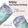 thumbnail image 4 of Flamingo Tumbler with Handle 20OZ BPA Free Insulated Cup Gifts for Women Flamingo Lovers Perfect for Birthday Christmas Gifts Office Commute Home Use, 4 of 6