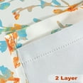 thumbnail image 6 of DriftAway Heather Valance for Kitchen Windows Living Room Bathroom Thermal Insulated Farmhouse Rod Pocket Window Valances with Floral Botanical Patterns 52Wx18L Burnt Orange Aqua 1 Pack, 6 of 8
