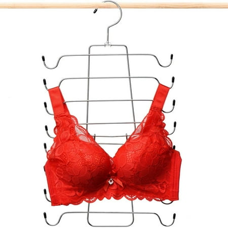 

JUNWELL Cami Folding Hanger Space Saving Hangers Closet Bra Organizer for Tank Top Cami Bra Pajamas Strappy Dress Bathing Suit
