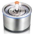 thumbnail image 1 of Fuente de agua Cat iPettie LED de acero inoxidable de 2,5 L, 1 of 7