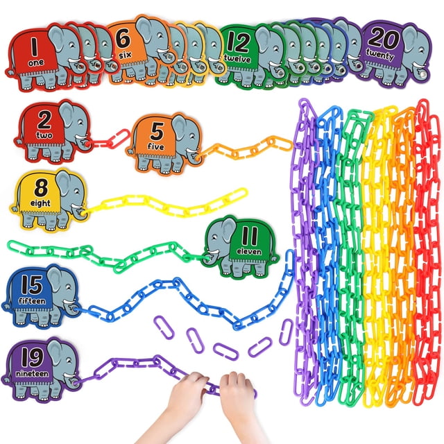 Kit de actividades Aizweb C-Clips, eslabones de cadena de plástico, 240 unidades