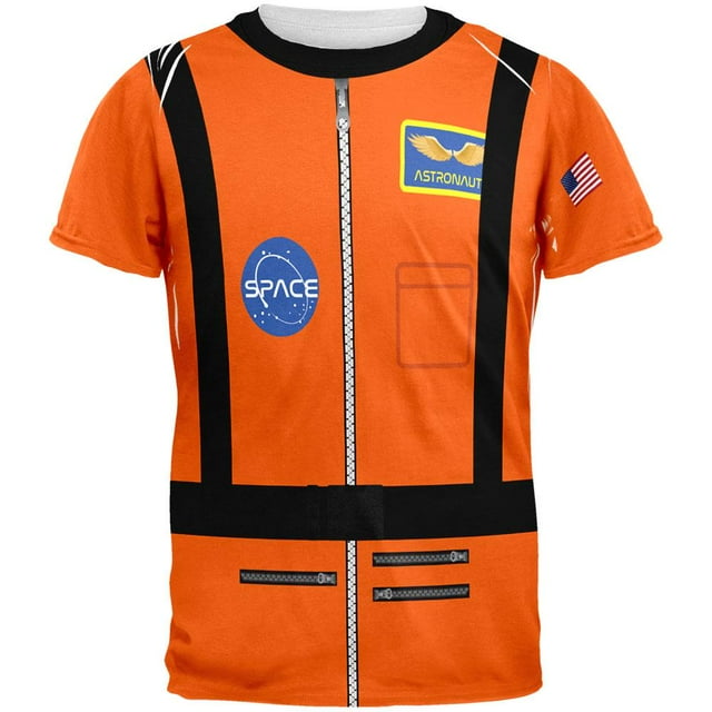 Halloween Astronaunt Costume Orange Escape Suit All Over Mens T Shirt