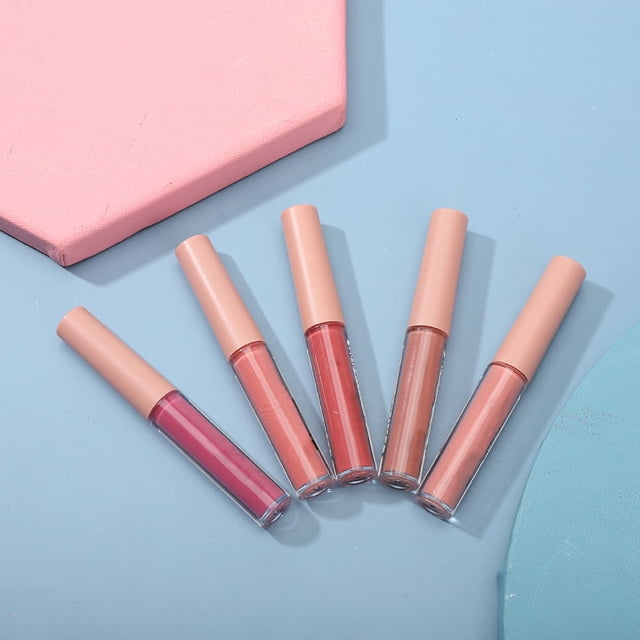 Lápiz Labial Mate Maquillaje De Labios TEAYASON 5 Unids Mini Lápiz Labial Mate De Larga Duración Conjunto De Brillo De Labios Maquillaje CosmeticsType B ANGGREK Otros