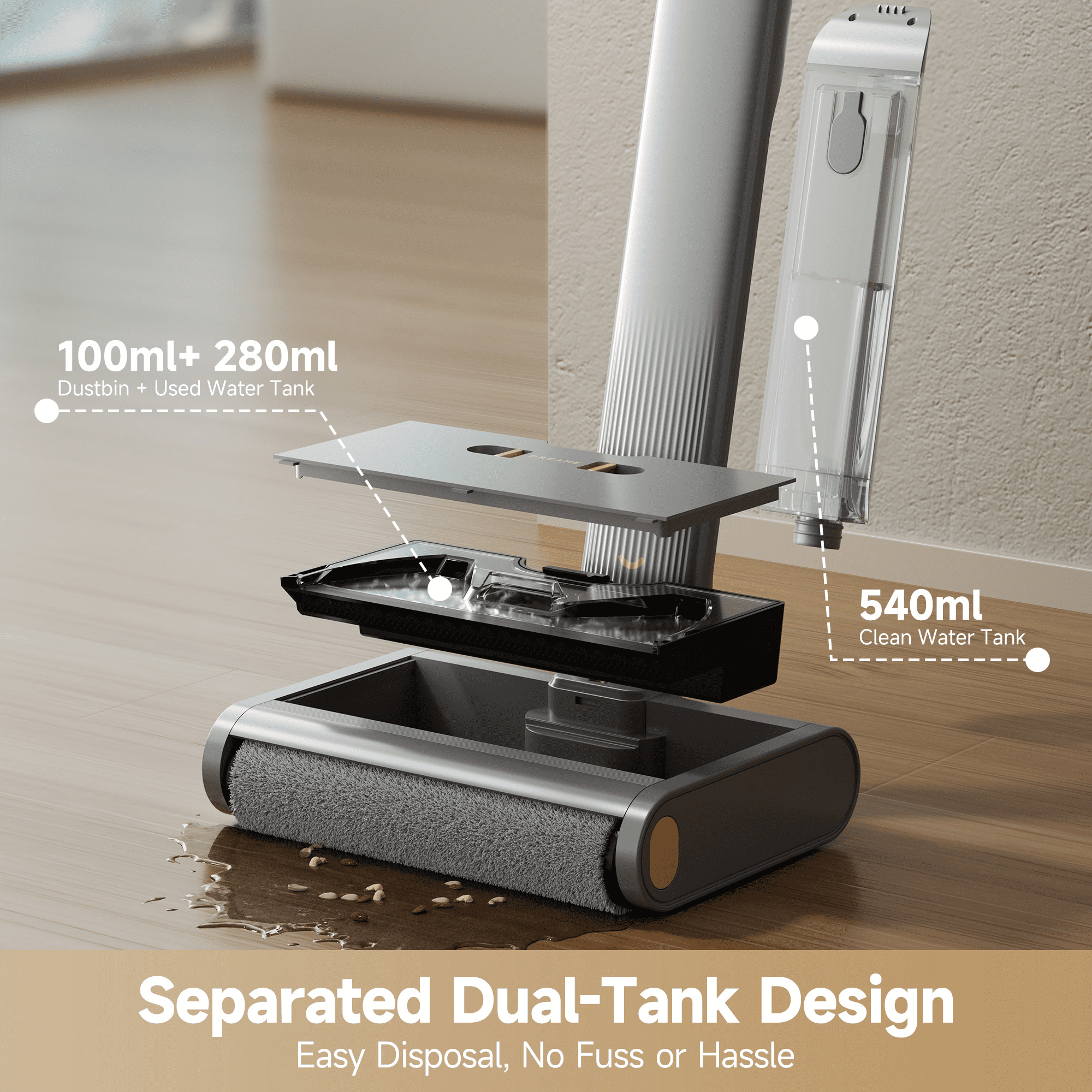 Dreame Floor X100 Cordless Wet & Dry Floor Washer for Tile, Wood, Marble & Laminate