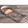 thumbnail image 2 of Hilason Western Leather Band Horse Mouth Steel Hackamore Bit W/ Curb Chain, 2 of 6