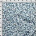 thumbnail image 4 of oneOone Georgette Viscose Medium Blue Fabric Tropical Leaf With Abstract Texture Quilting Supplies Print Sewing Fabric By The Yard 42 Inch Wide, 4 of 4