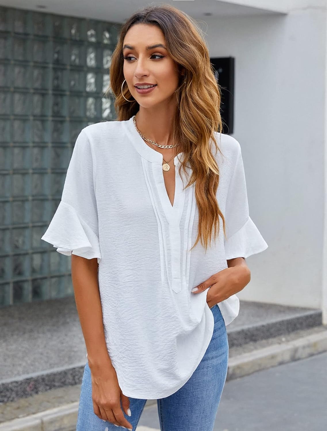 cute white summer blouses