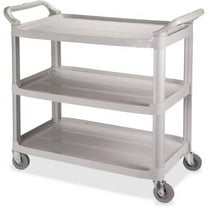 Impact Products 3-Shelf Bussing Cart 3 Shelf - 200 lb Capacity - 4" Caster Size - 40" Length x 20" Width x 38" Height - Gray - 1 Each