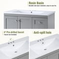 thumbnail image 5 of 36 inch Shaker Style Free-Standing Bathroom Vanity Cabinet with Sink, Soft-Close, 2 Doors+4 Drawers, 5 of 8
