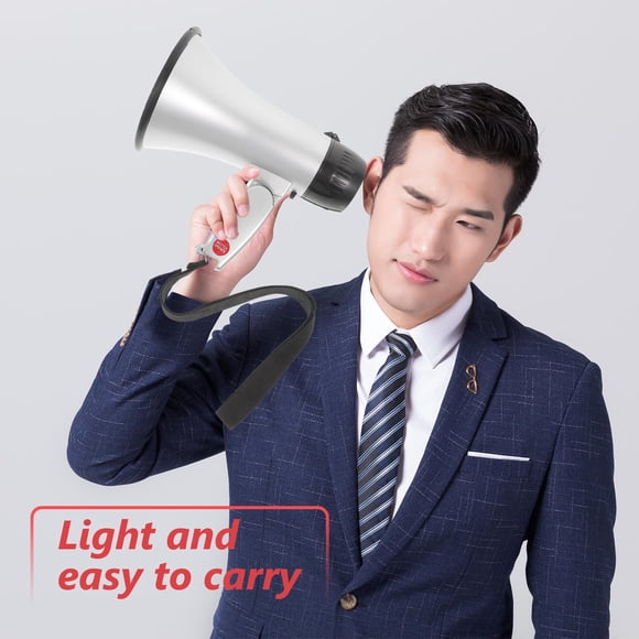 HAMPPLIES Football Cheering Megaphone Silver ABS 1Pcs