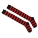 thumbnail image 2 of EeaseMX 1 par de medias sexys de cosplay a rayas por encima de la rodilla, calcetines largos para mujeres y niñas (negro y rojo), 2 of 7