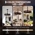 thumbnail image 3 of Garvee 20 Inch Outdoor Ceiling Fan with Light, Waterproof Patio Fan with Remote & APP Control, 6 Speed Quiet Motor, Dimmable LED Porch Ceiling Fan for Gazebo Pergola Balcony Patio, 3 Blade ABS Fan, 3 of 8