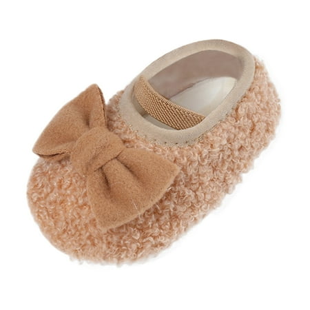 

Warm Shoes For Baby Girls And Boys Soft Comfortable Shoes Toddler Bowknot Warming Shoes
