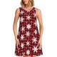 thumbnail image 1 of Easygdp Snowflake red plaid para Vestido Transpirable de Mujer, Vestido Suelto de Manga Corta con Pliegues y Bolsillos para el Verano, 1 of 7